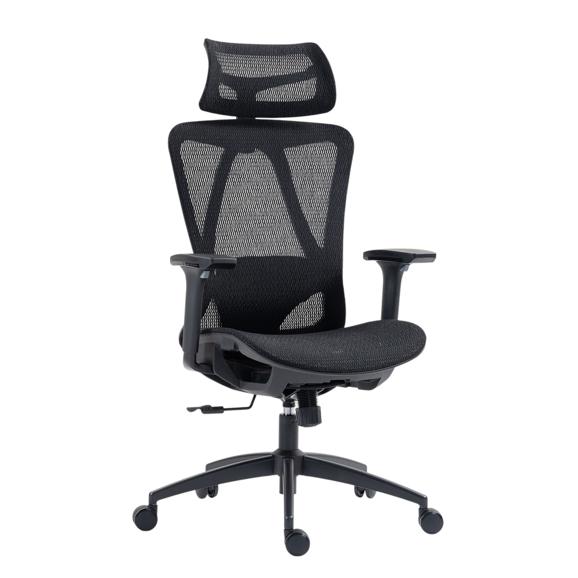 Black Adjustable Height Swivel Rolling Office Chair