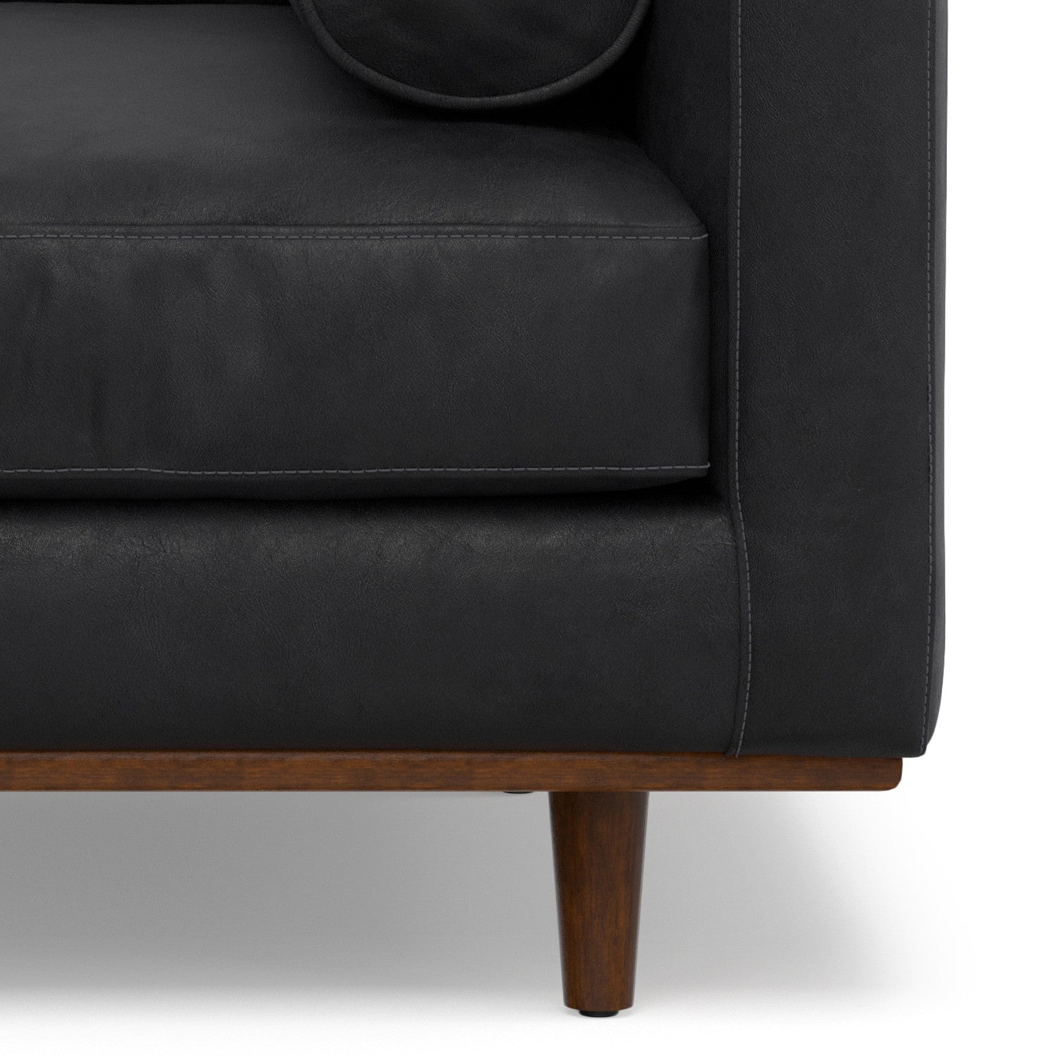 43" Black and Brown Leather Arm Chair