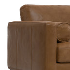43" Brown Leather Arm Chair