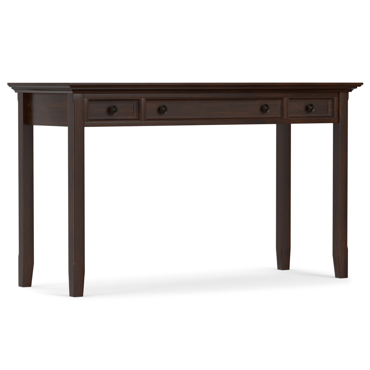 54" Brown Solid Wood Computer Desk