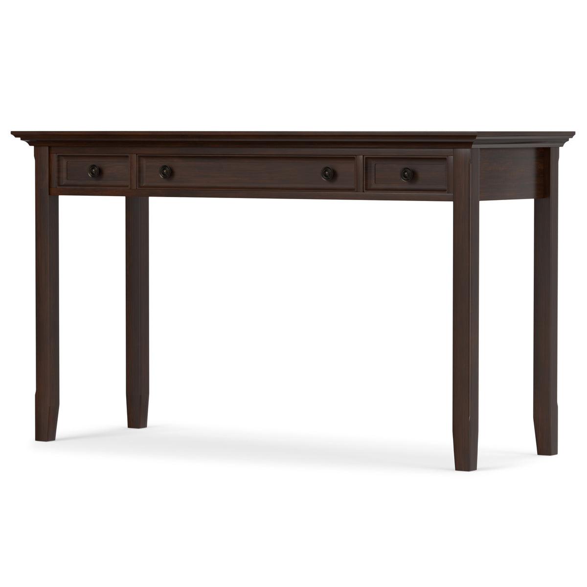54" Brown Solid Wood Computer Desk