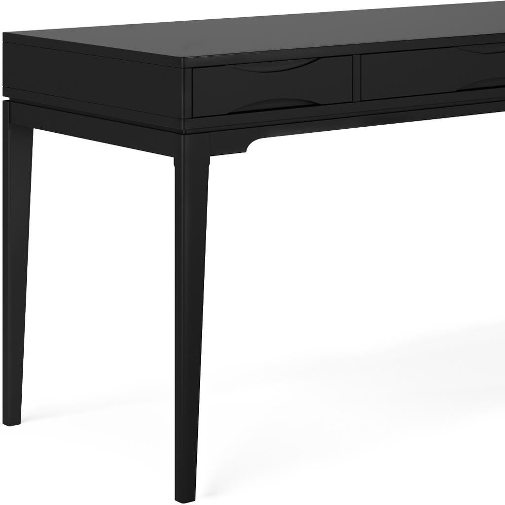 60" Black Wood Computer Desk