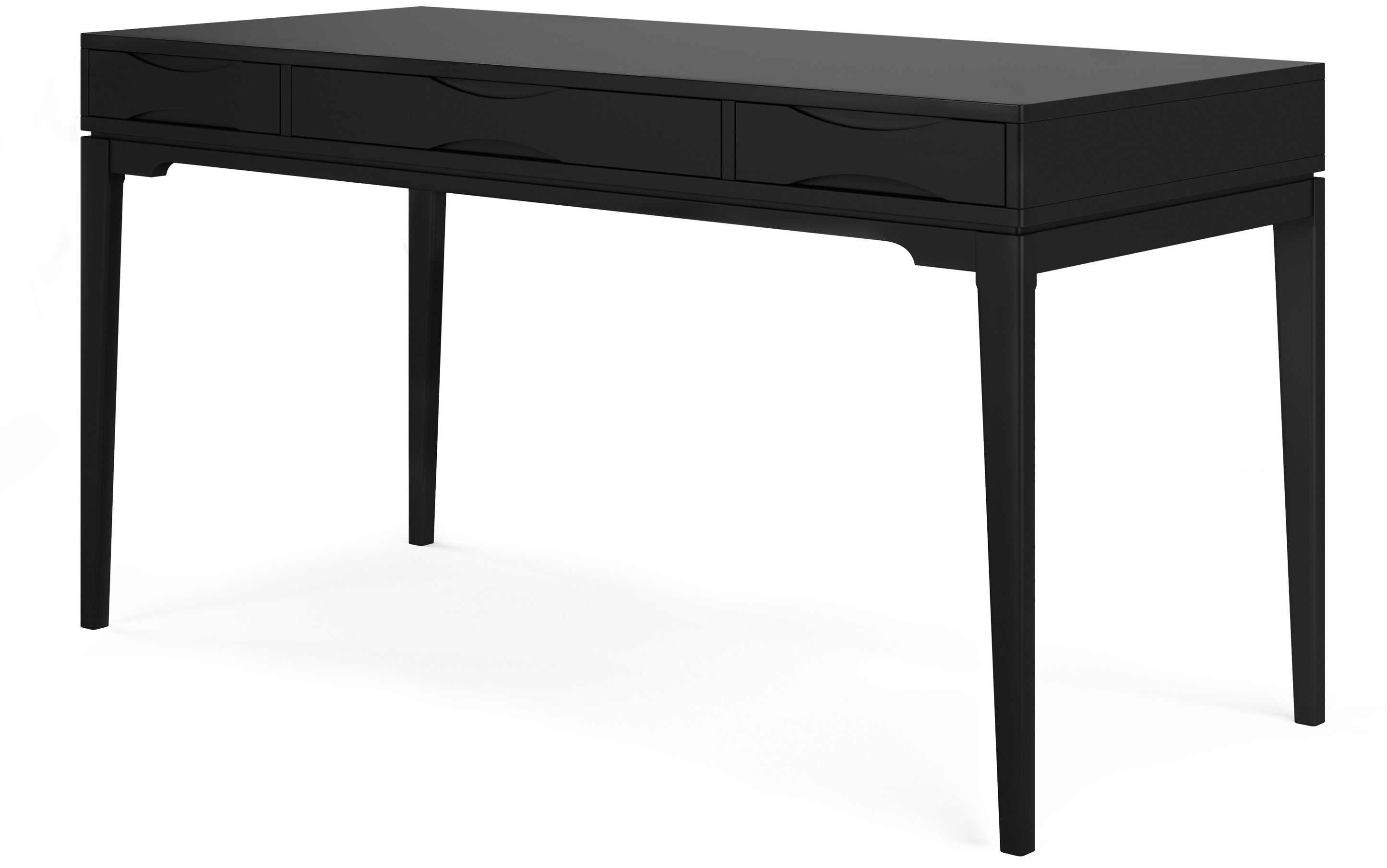 60" Black Wood Computer Desk