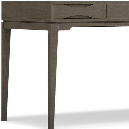 60" Gray Wood Computer Desk