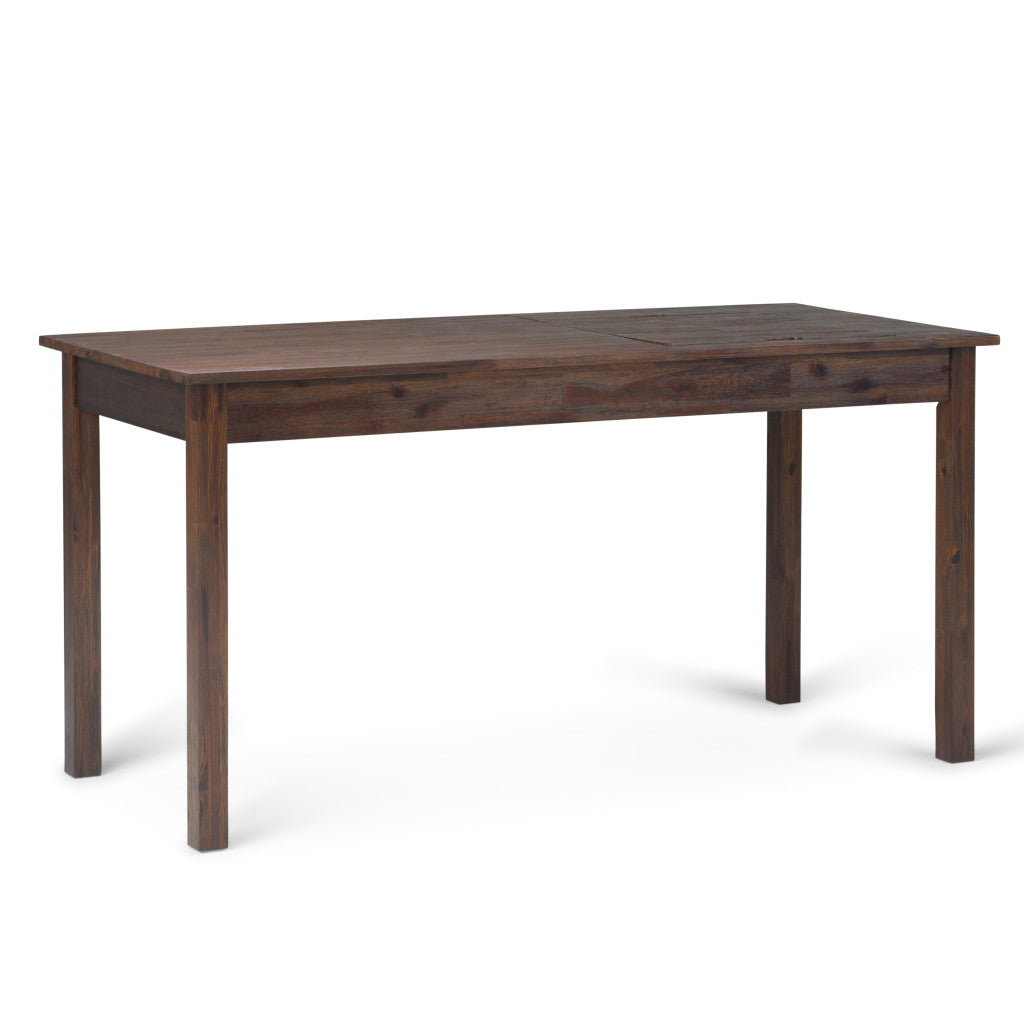 60" Brown Wood Computer Desk