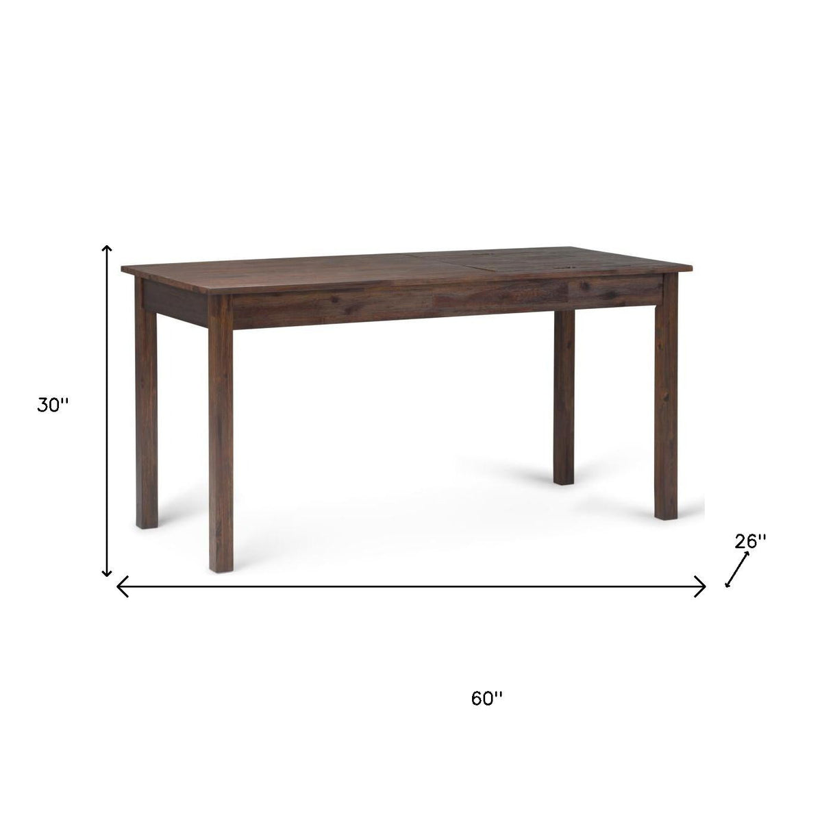 60" Brown Wood Computer Desk
