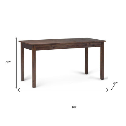 60" Brown Wood Computer Desk