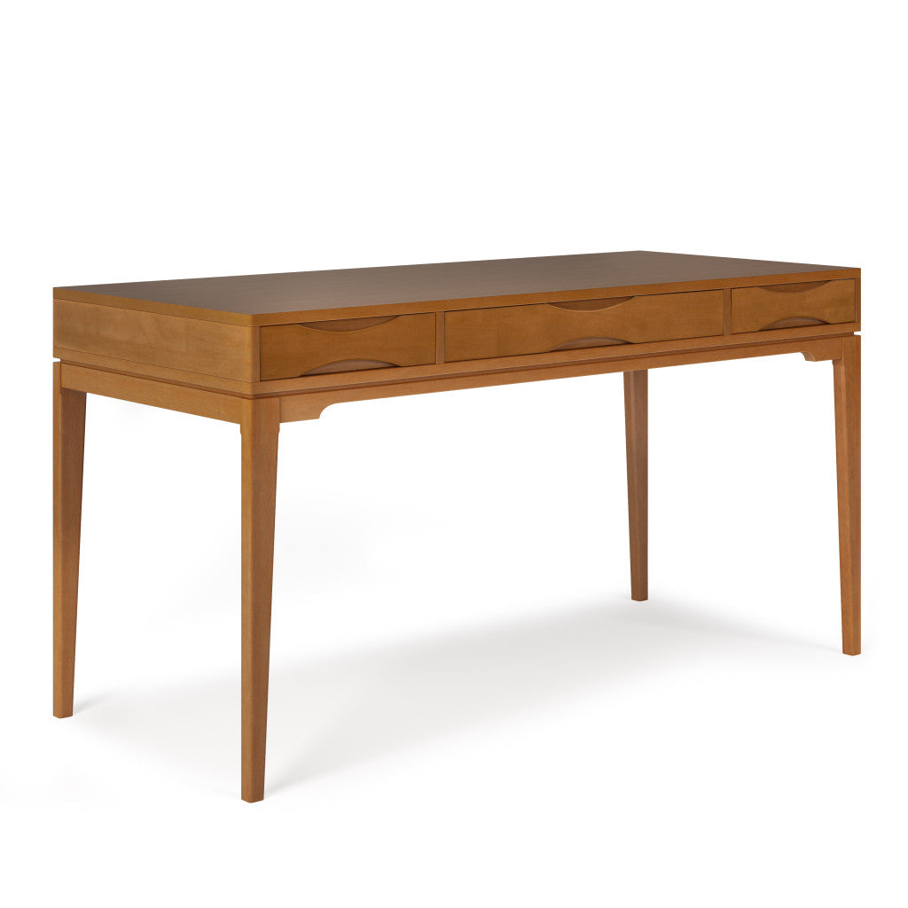 60" Brown Wood Computer Desk