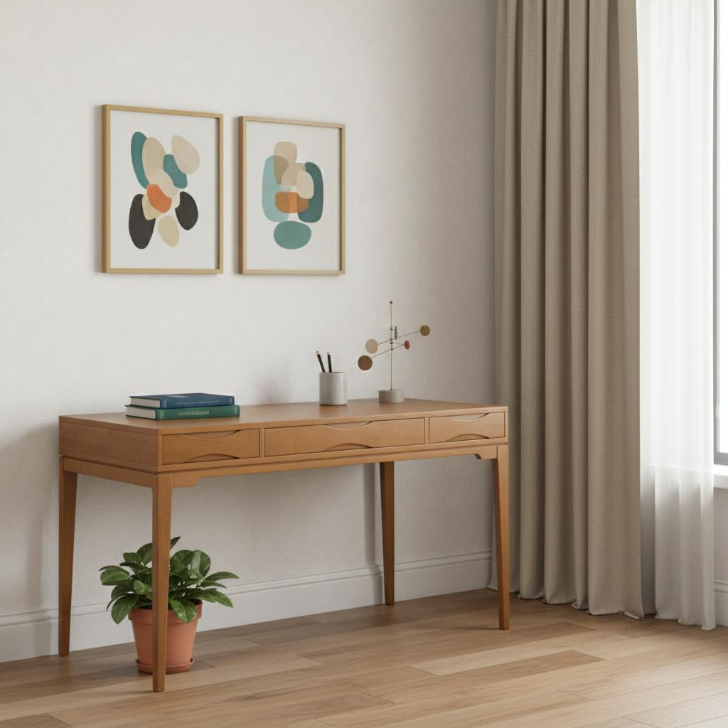 60" Brown Wood Computer Desk