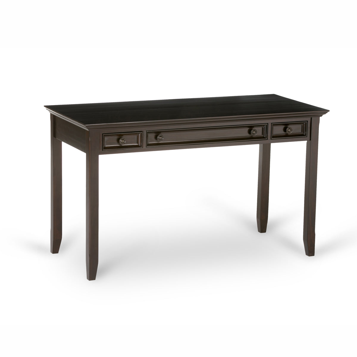 54" Brown Solid Wood Computer Desk
