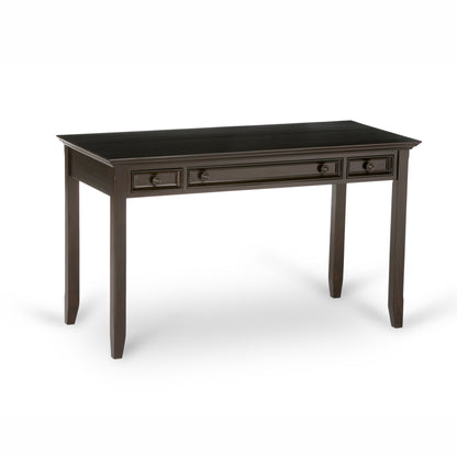 54" Brown Solid Wood Computer Desk