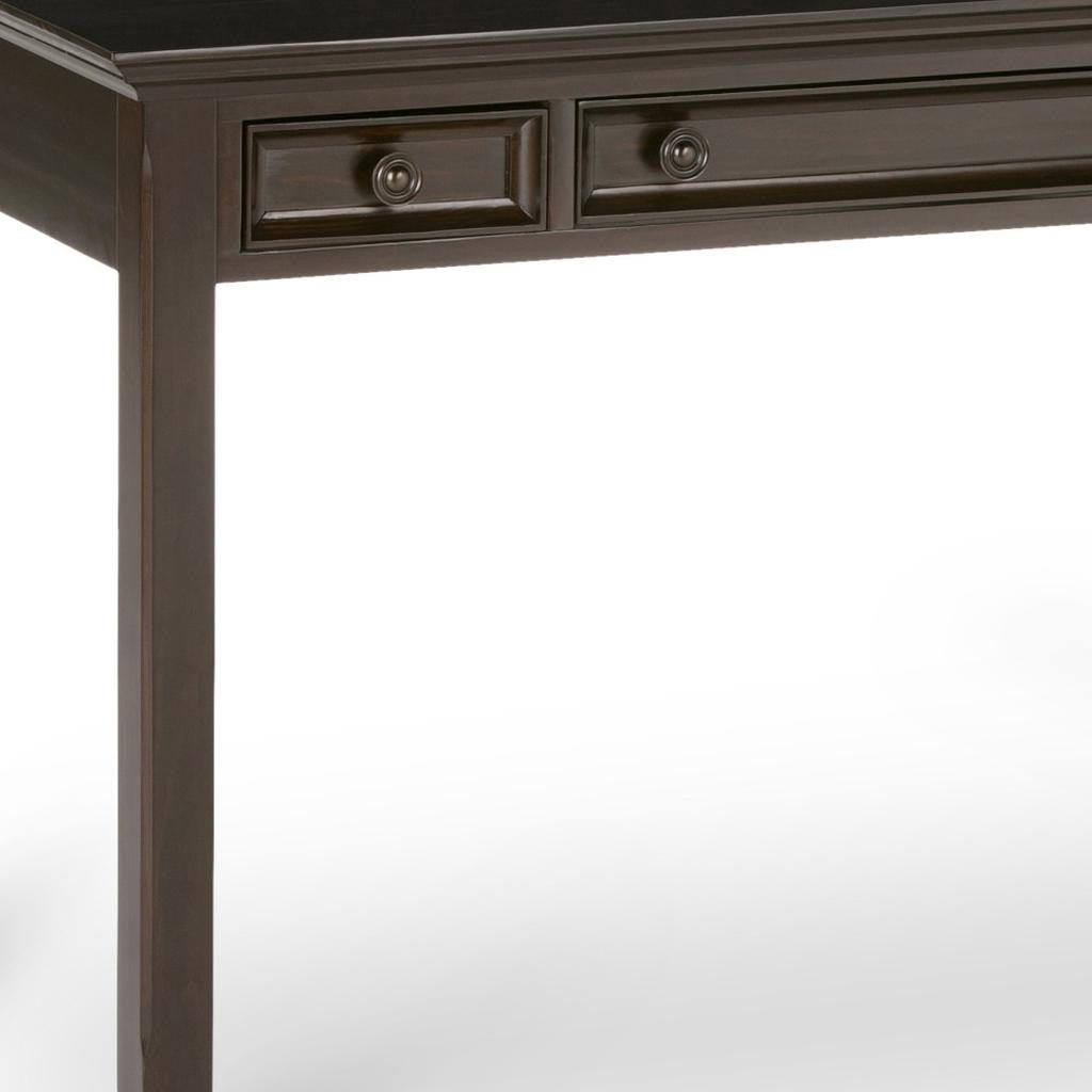 54" Brown Solid Wood Computer Desk