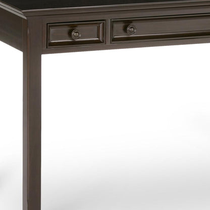 54" Brown Solid Wood Computer Desk