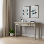 54" Gray Solid Wood Computer Desk