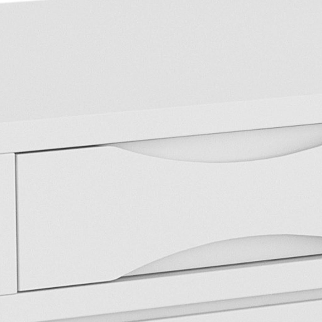 60" White Wood Computer Desk