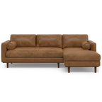 102" Brown Leather Sofa