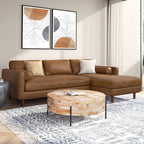 102" Brown Leather Sofa