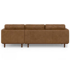 102" Brown Leather Sofa