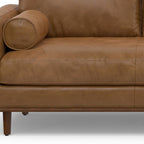 102" Brown Leather Sofa