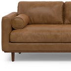 102" Brown Leather Sofa