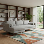 102" Gray Fabric Sofa With Brown Legs