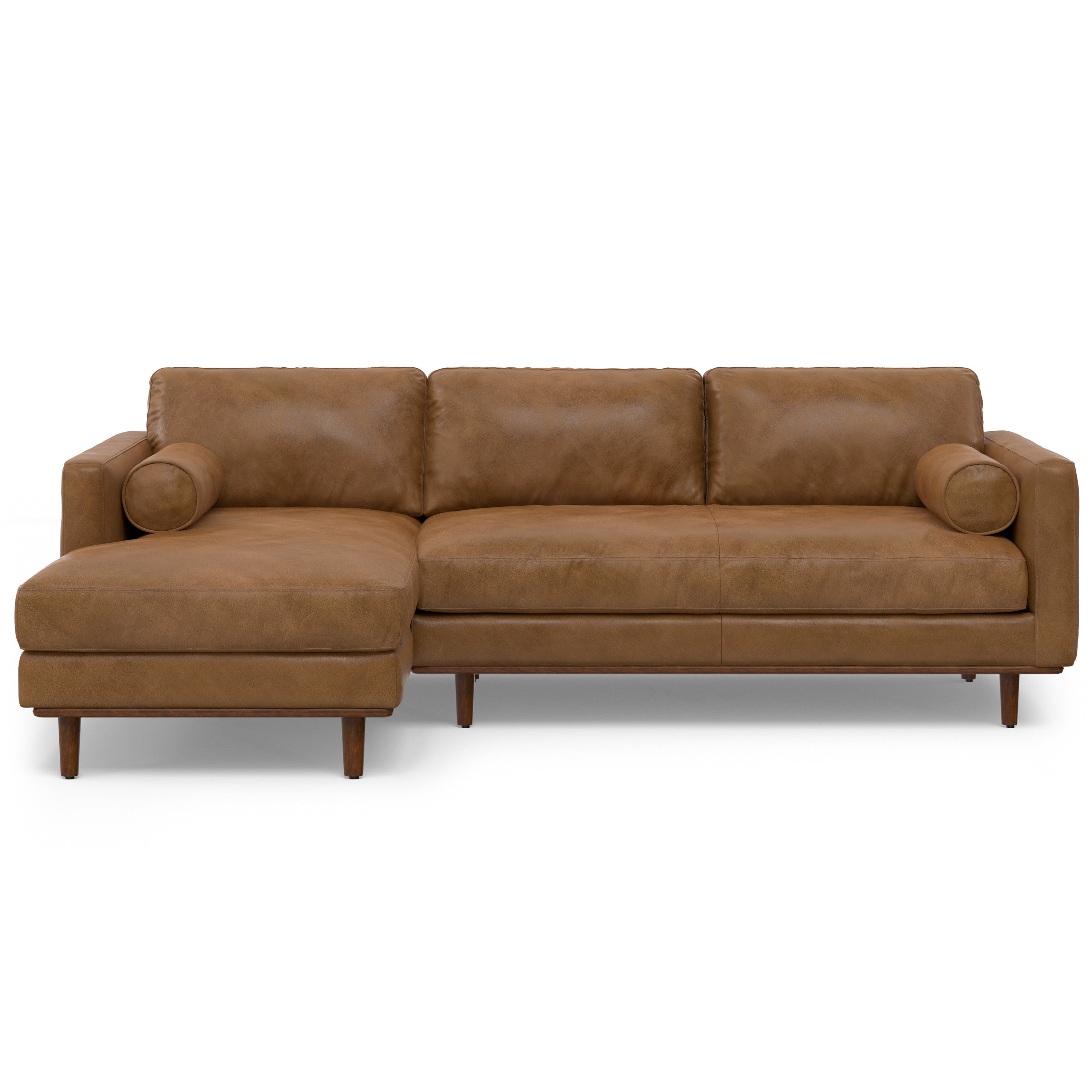 102" Brown Leather Sofa