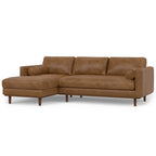102" Brown Leather Sofa
