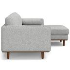 102" Gray Fabric Sofa With Brown Legs