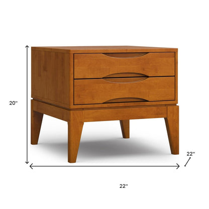 20" Brown Wood Square End Table