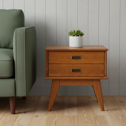 22" Brown Wood End Table