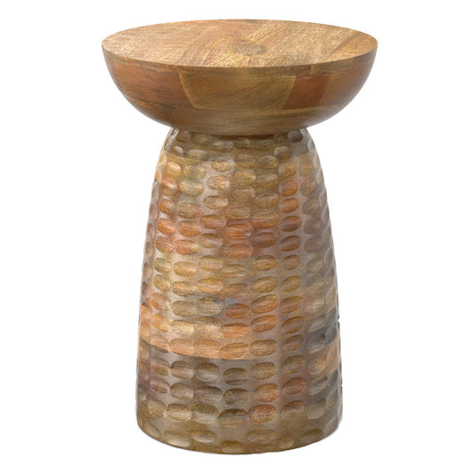 18" Natural Solid Wood Round End Table