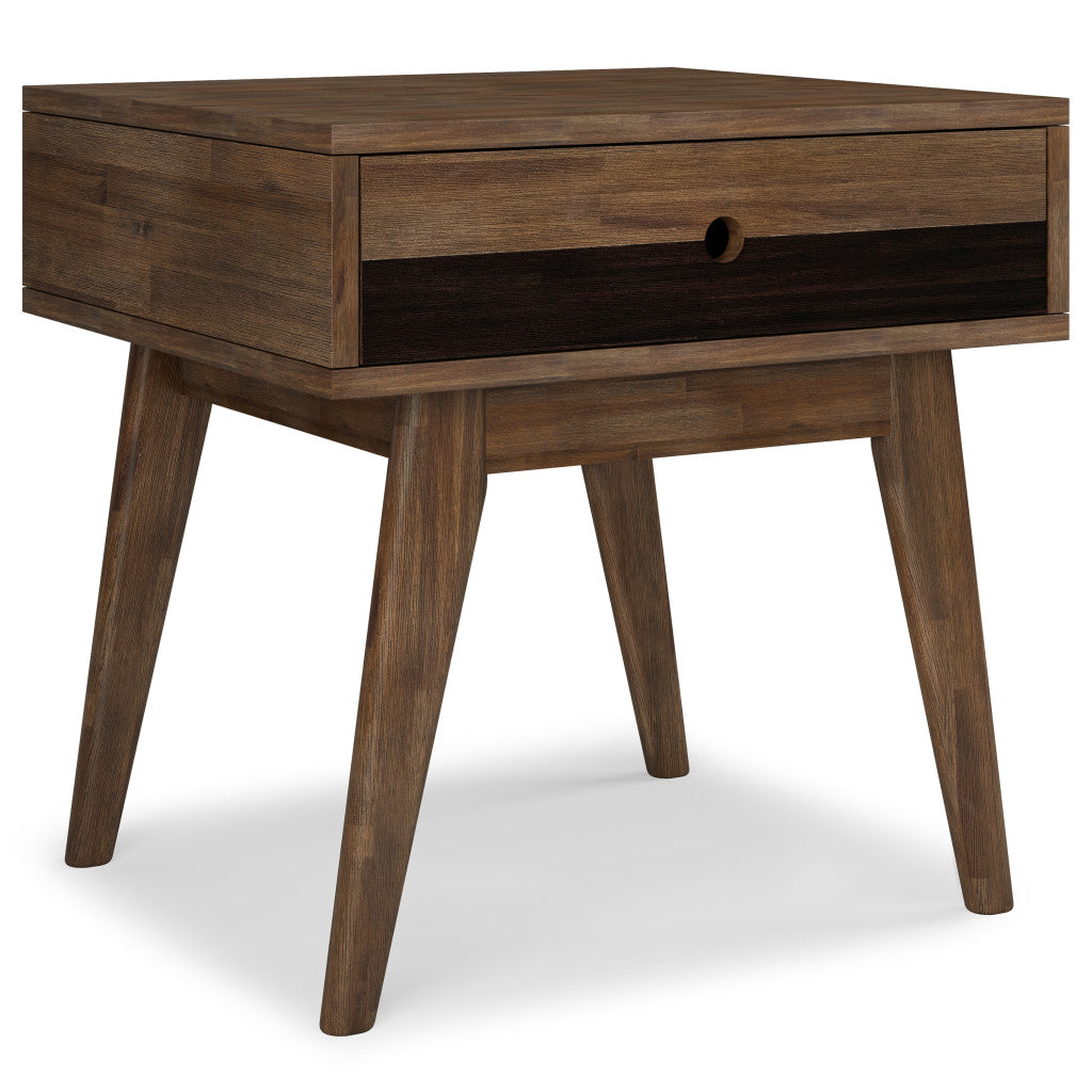 22" Brown Wood End Table