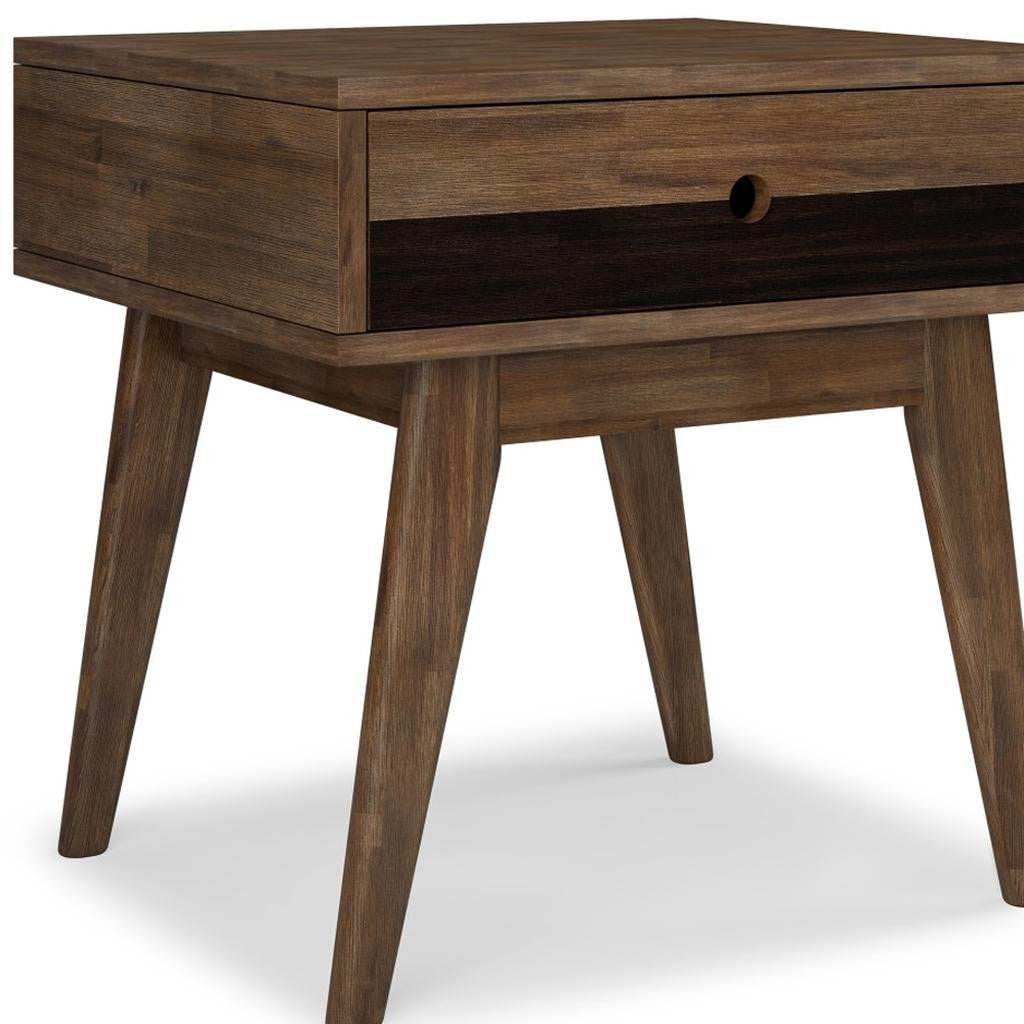 22" Brown Wood End Table