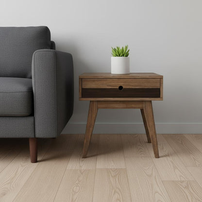 22" Brown Wood End Table