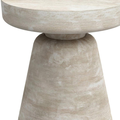 18" White Solid Wood Round End Table
