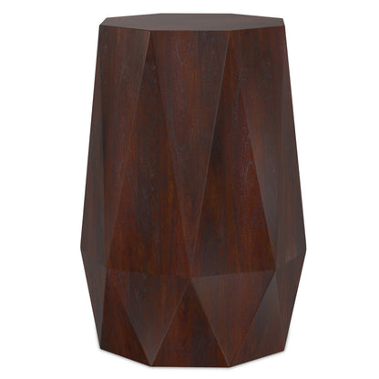 21" Brown Solid Wood End Table