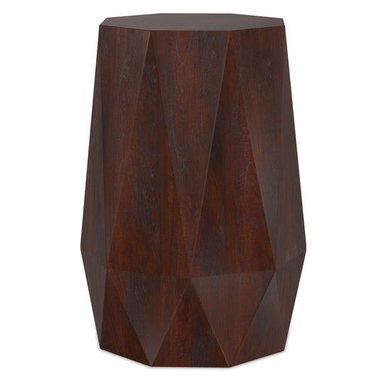 21" Brown Solid Wood End Table