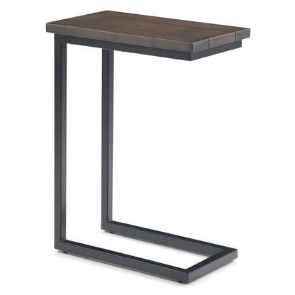 24" Brown Metal End Table