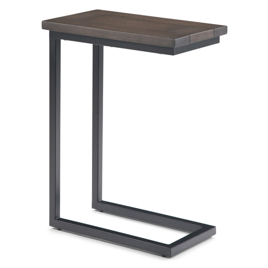 24" Brown Metal End Table