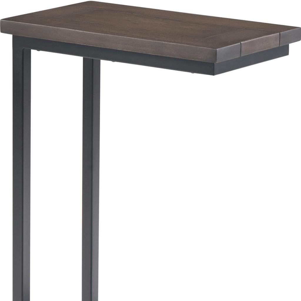 24" Brown Metal End Table