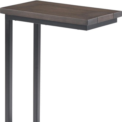24" Brown Metal End Table