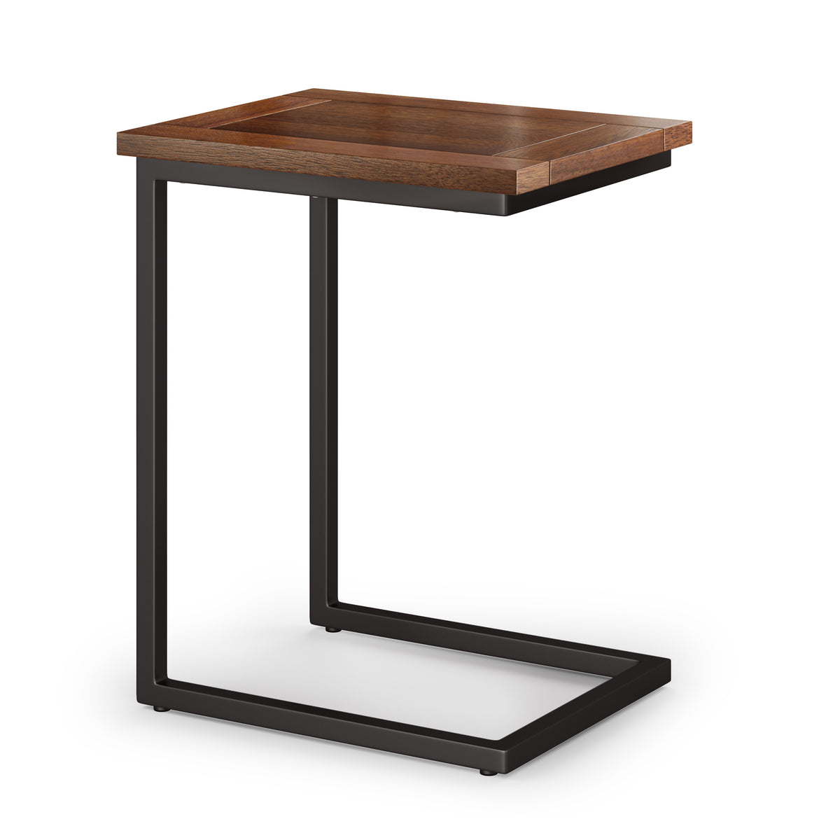 24" Brown Metal End Table