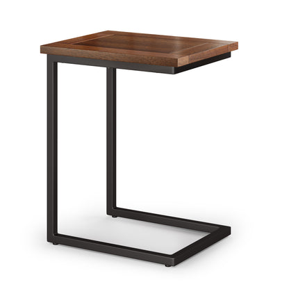 24" Brown Metal End Table