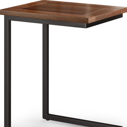 24" Brown Metal End Table