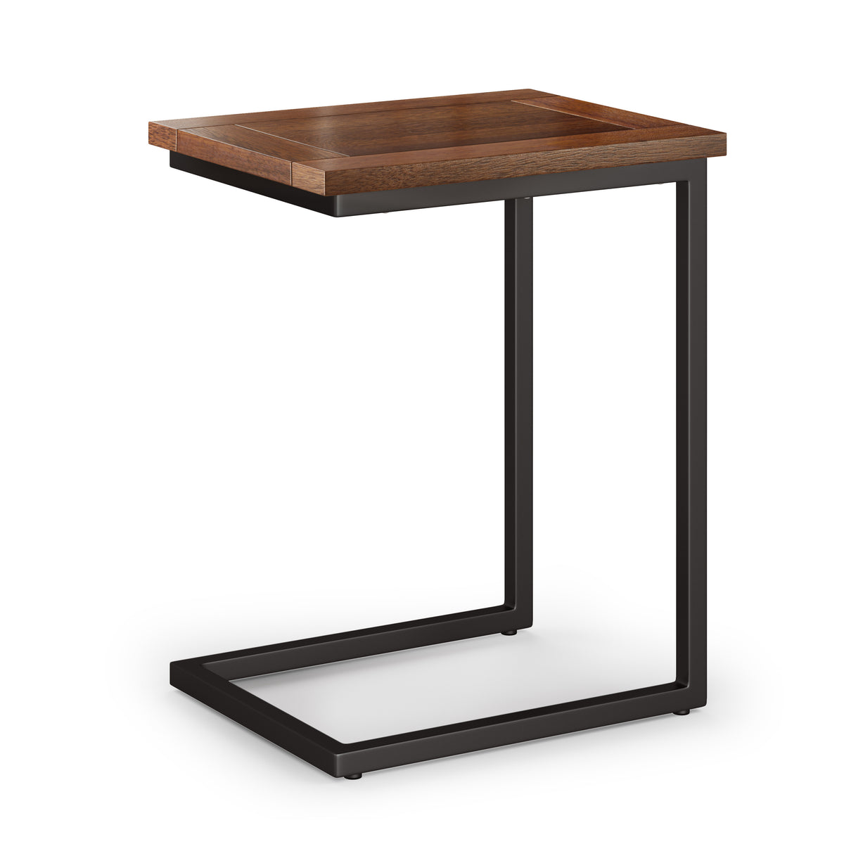24" Brown Metal End Table