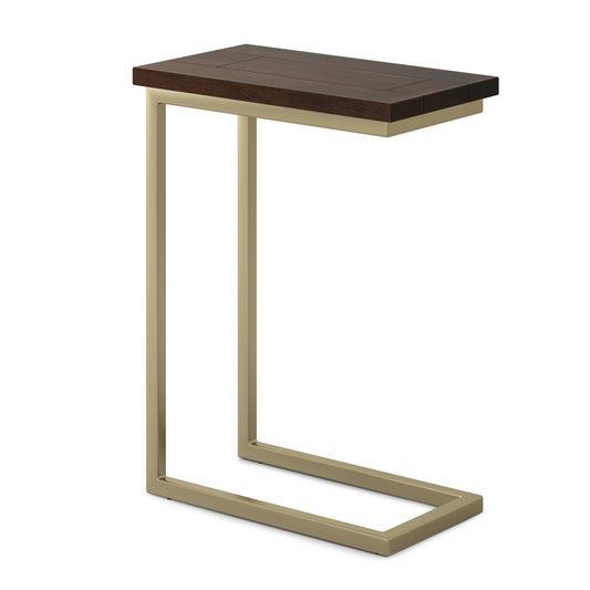24" Brown Metal End Table