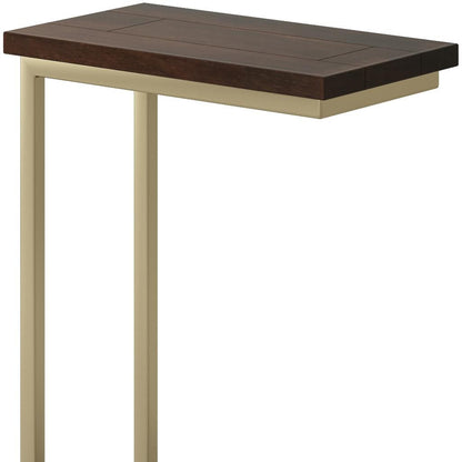 24" Brown Metal End Table