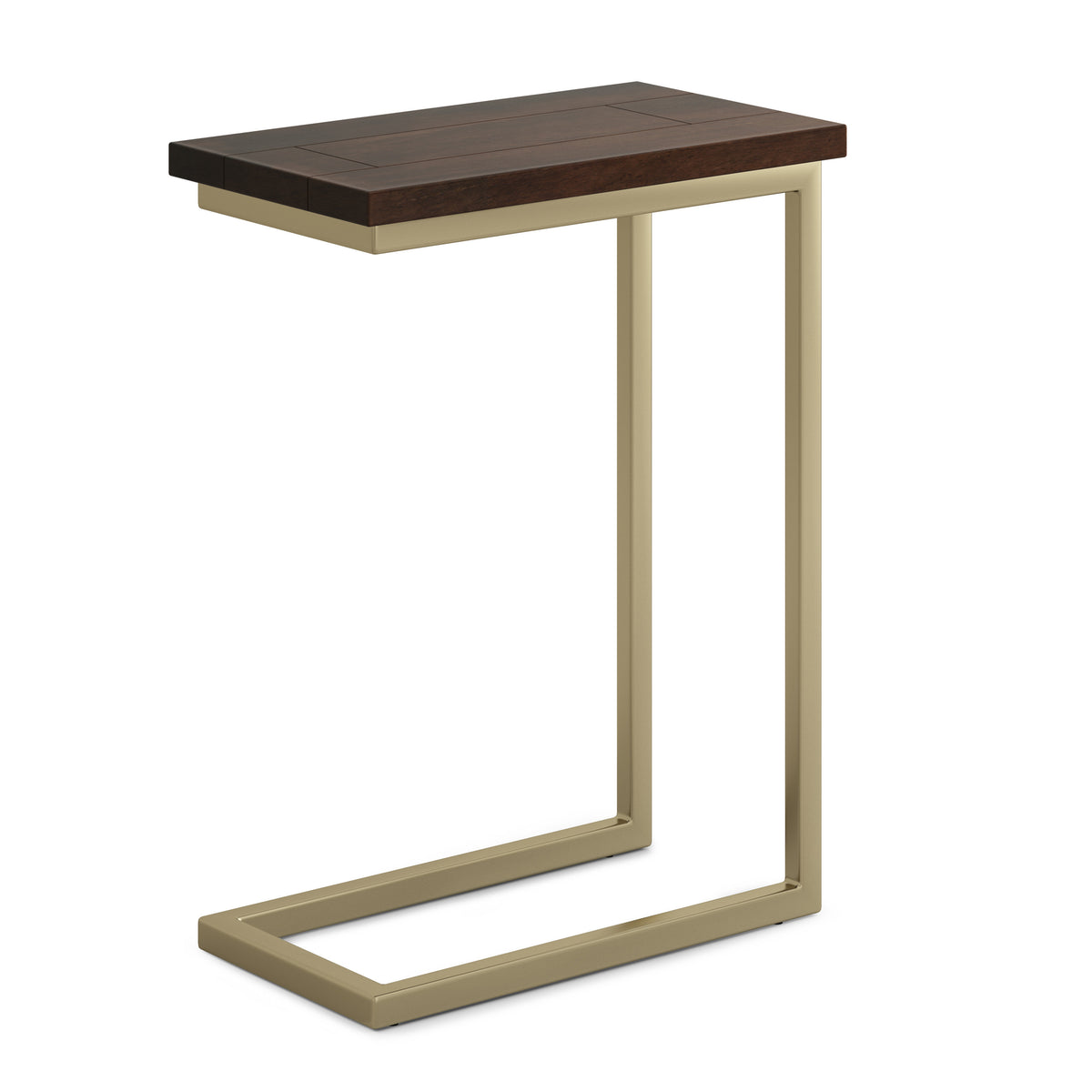 24" Brown Metal End Table