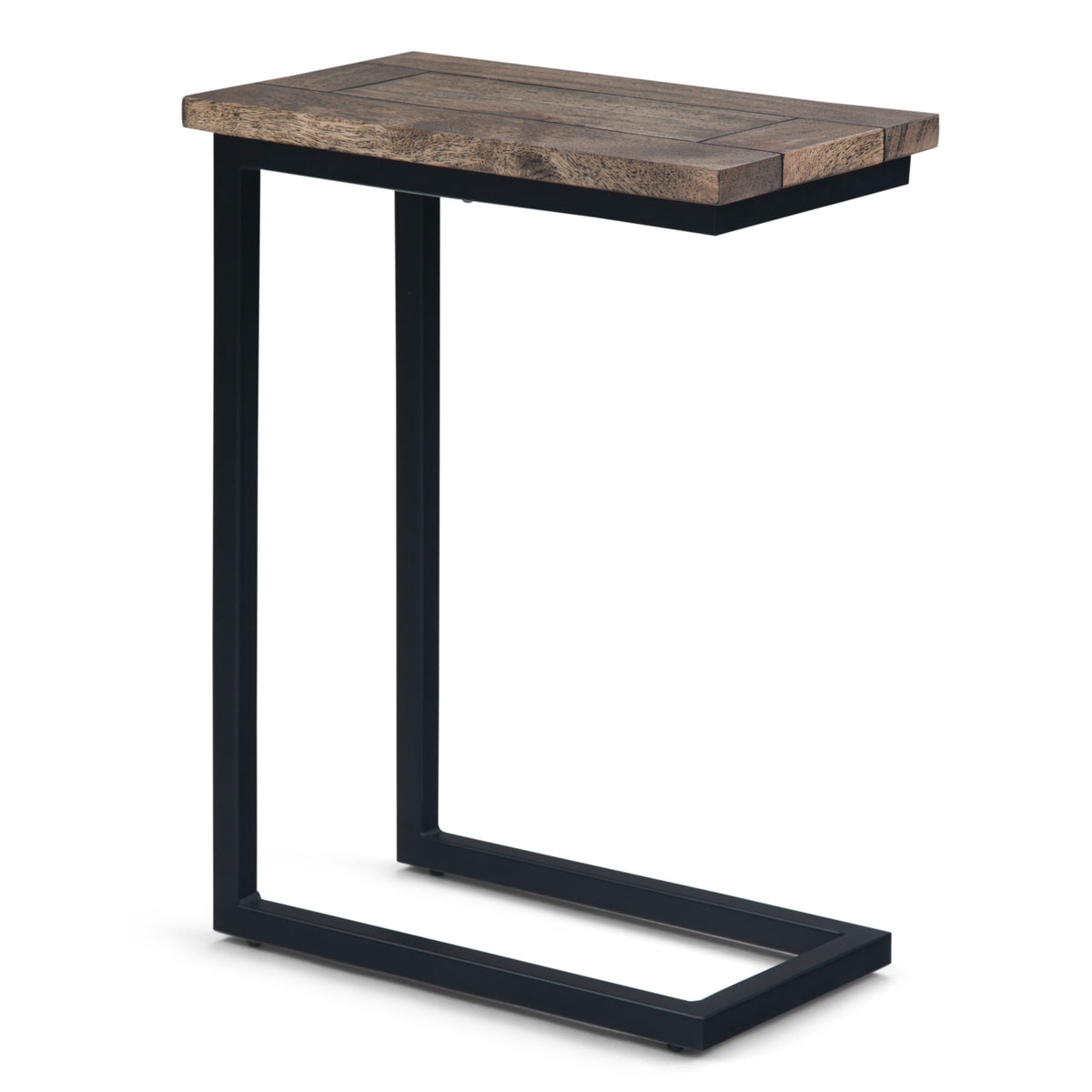 24" Brown Metal End Table