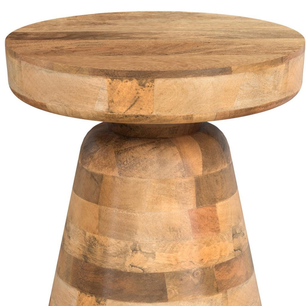 18" Natural Solid Wood Round End Table